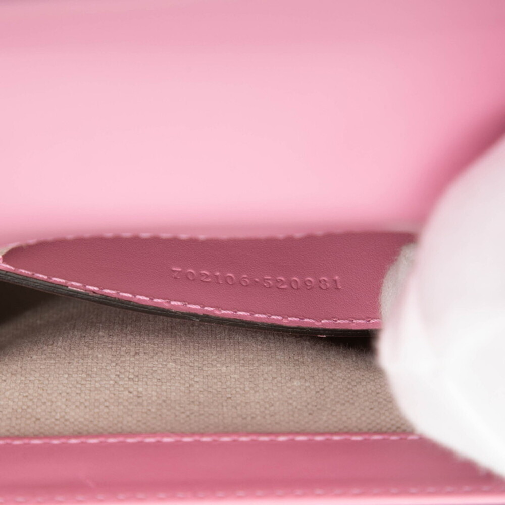 GUCCI Authentic Pink Leather Bamboo Backpack - Picture 6 of 7